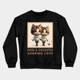 MOTHER CAT SHARING LOVE Crewneck Sweatshirt